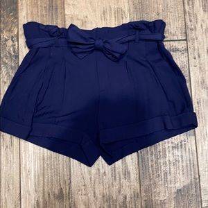 Navy high waisted shorts